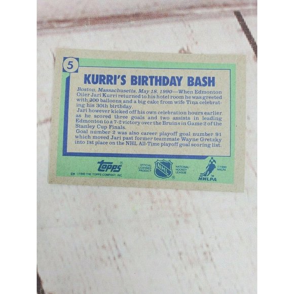 1990 Highlight Jarri Kurri & Brett Hull #4 And #5 Hockey Topps Card - Picture 7 of 7